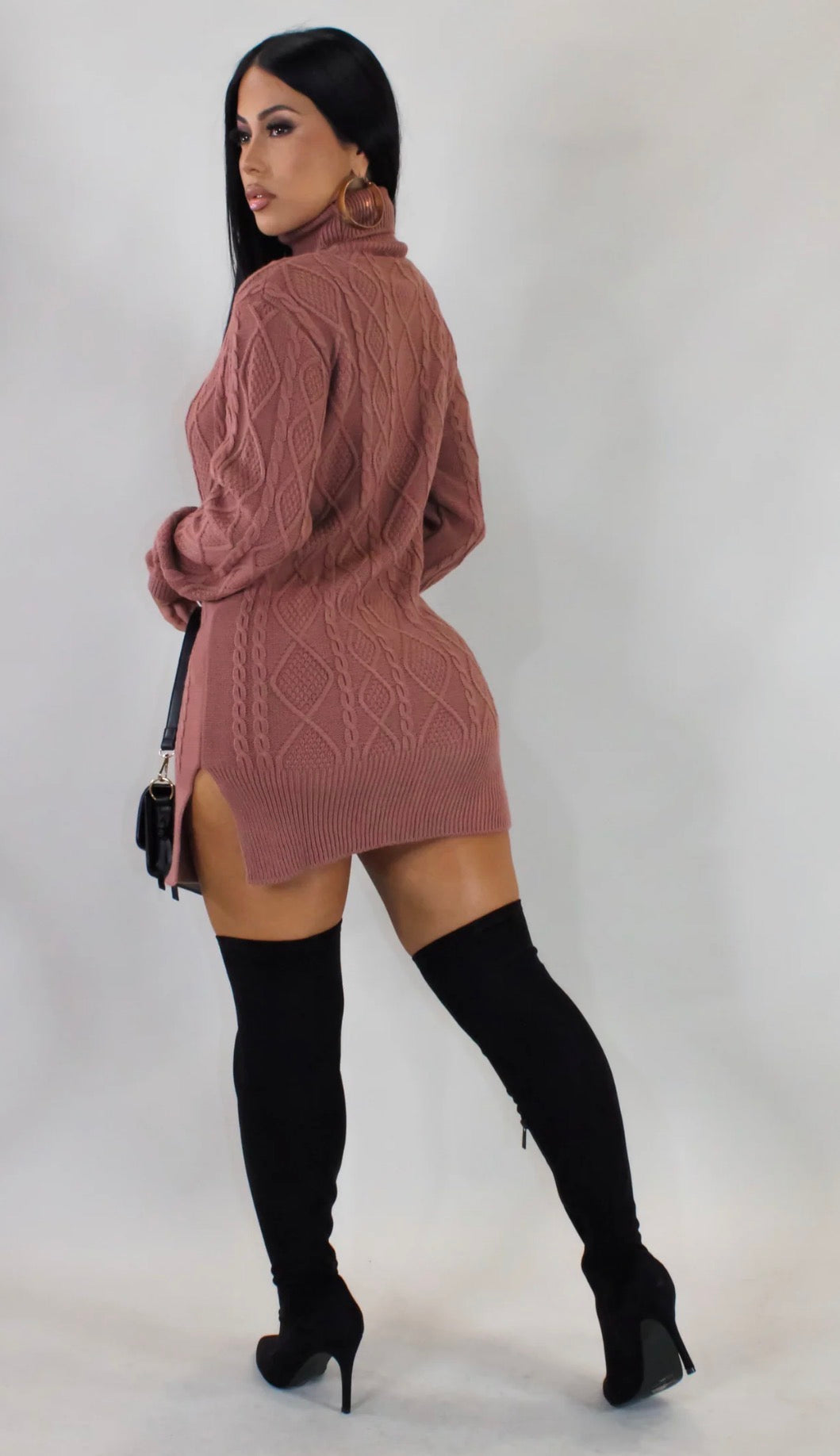 Pink Sweater Dress