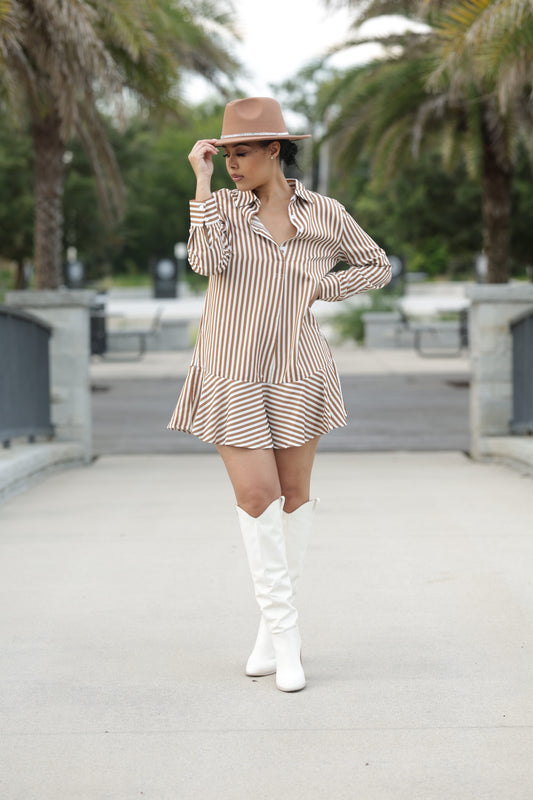Fall Ginger Baby Doll Midi